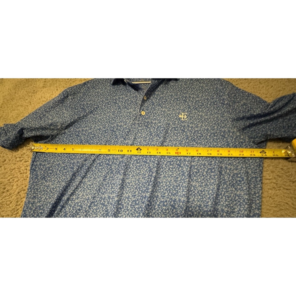 Johnnie O Short Sleeve All Over Print Floral Golf Polo Shirt Size Large - Picture 5 of 8